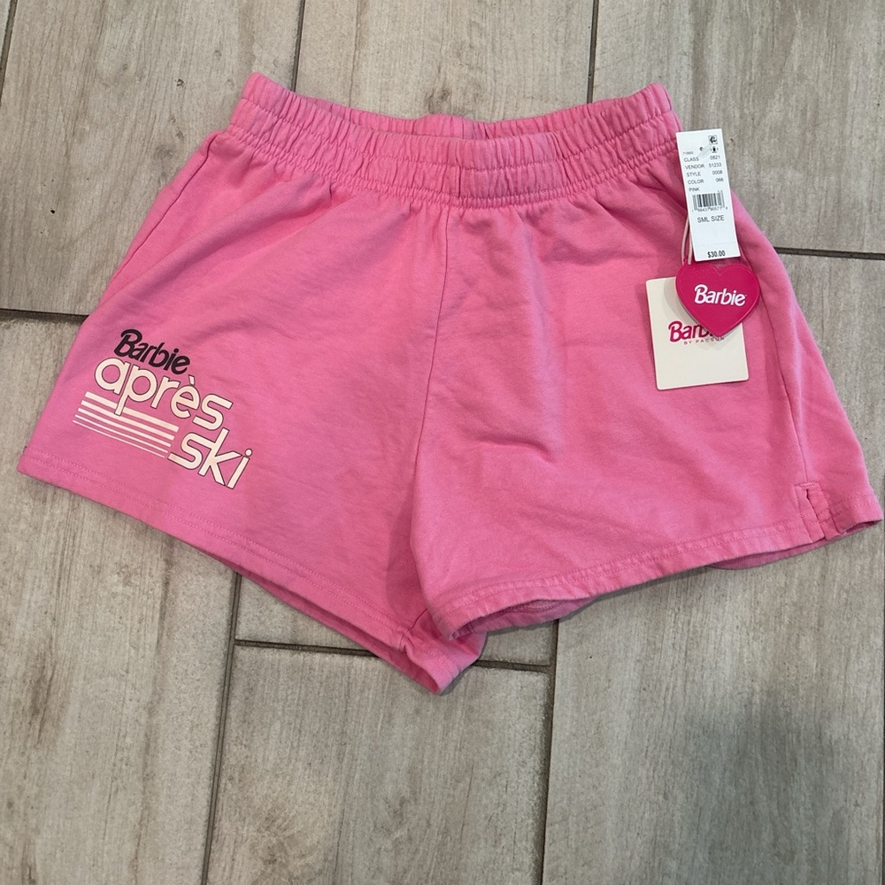 Pink Barbie Apres Ski Shorts